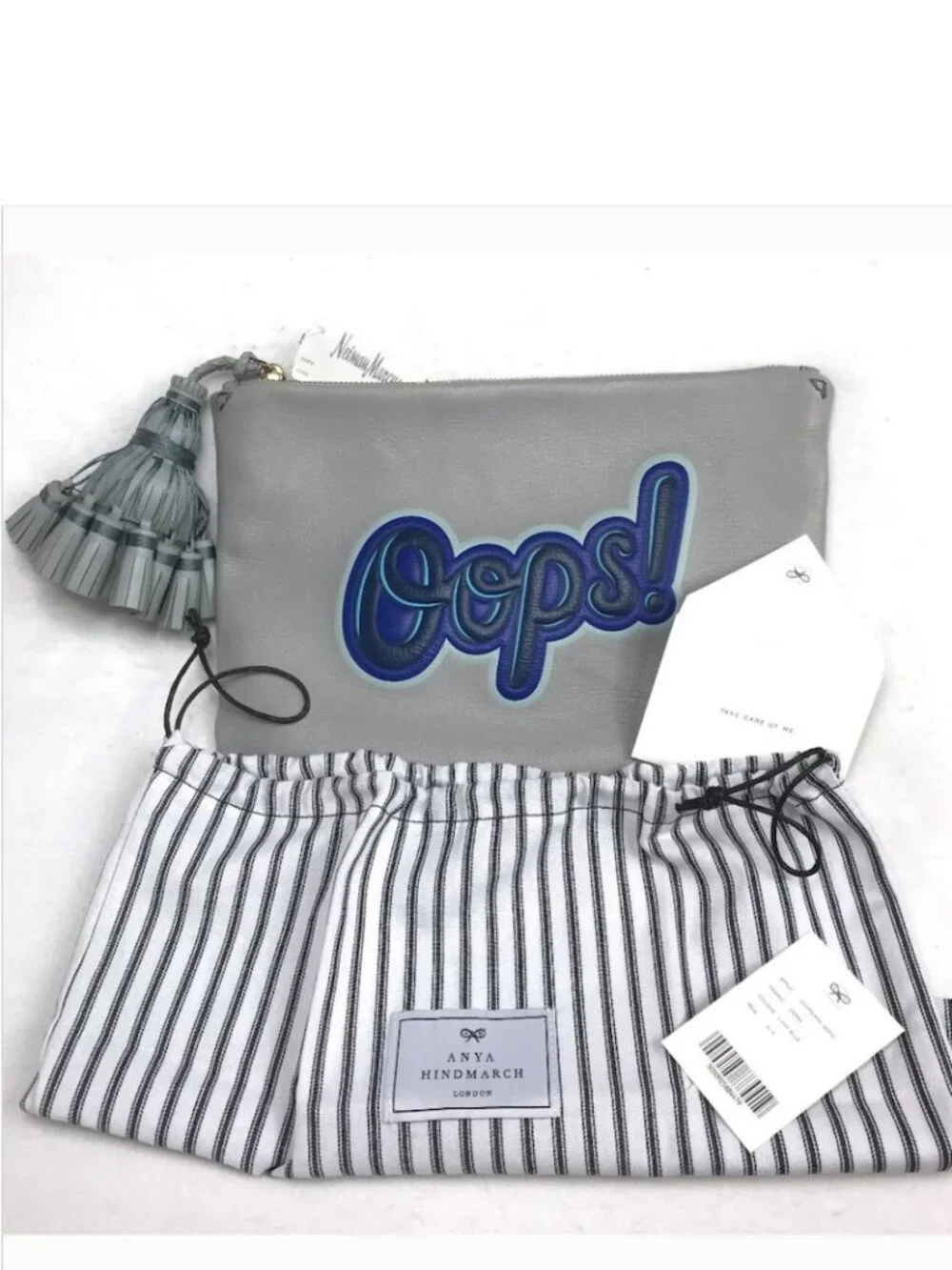 NWT Anya Hindmarch Georgiana Oops Tassel Clutch